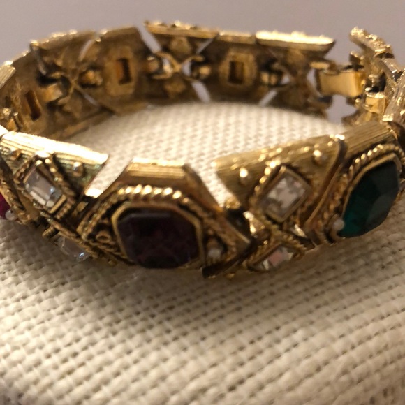 Vintage chunky multi coloured stones bracelet